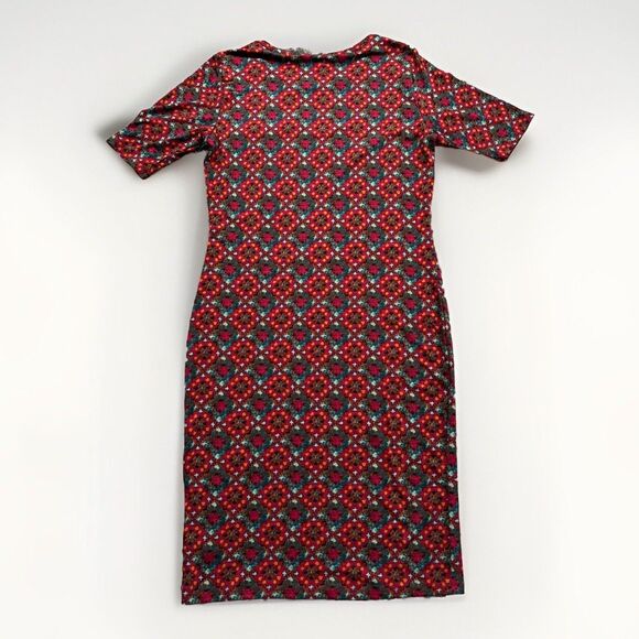 LuLaRoe Womens Dress Size Medium Julia Multi Print Dress - Picture 4 of 4